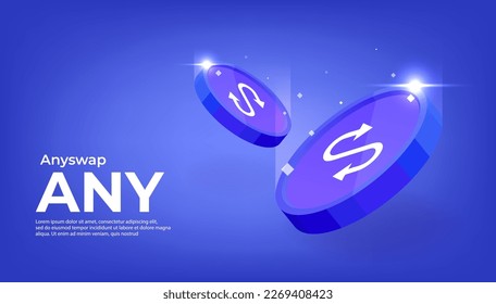 Anyswap (ANY) coin cryptocurrency concept banner background. svg