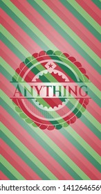 Anything christmas style emblem. Vector Illustration. Detailed.