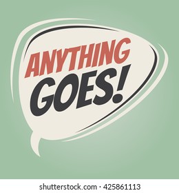 anything goes retro speech balloon