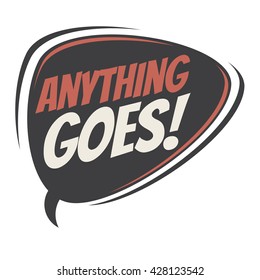 anything goes retro speech balloon