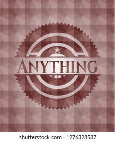 Anything red badge with geometric pattern. Seamless.