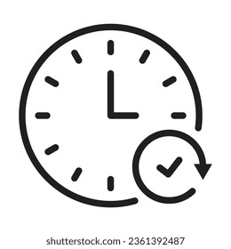 Anytime vector icon set. effective fast turnaround symbol. anywhere quick easy delivery icon set in black color.