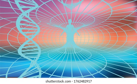 Anyway 3D rendering aura of medicine man aura illustration. vector