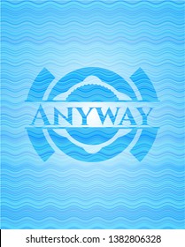 Anyway water concept emblem. Vector Illustration. Detailed.