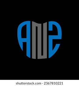 ANZ letter logo creative design. ANZ unique design.
