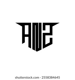 ANZ letter logo design with white background in illustrator, vector logo modern alphabet font overlap style, calligraphy designs for logo, Poster, Invitation, etc.
