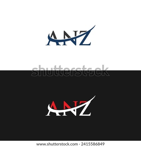 ANZ logo. A N Z design. White ANZ letter. ANZ, A N Z letter logo design. Initial letter ANZ linked circle uppercase monogram logo. Stock fotó © 