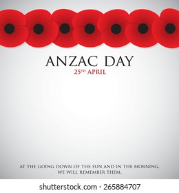 ANZAC (Australia New Zealand Army Corps) Day card in vector format.