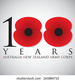 ANZAC (Australia New Zealand Army Corps) Day Card In Vector Format.