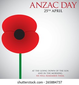 ANZAC (Australia New Zealand Army Corps) Day card in vector format.