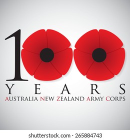 ANZAC (Australia New Zealand Army Corps) Day card in vector format.