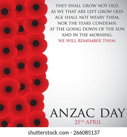 ANZAC (Australia New Zealand Army Corps) Day card in vector format.