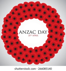 ANZAC (Australia New Zealand Army Corps) Day card in vector format.