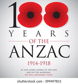 ANZAC (Australia New Zealand Army Corps) Day card in vector format.