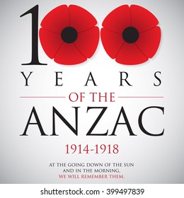 ANZAC (Australia New Zealand Army Corps) Day card in vector format.