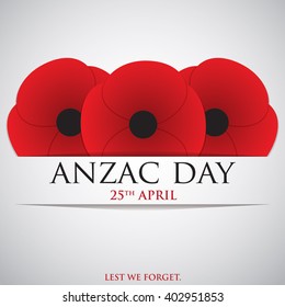 ANZAC (Australia New Zealand Army Corps) Day card in vector format.