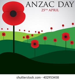 ANZAC (Australia New Zealand Army Corps) Day card in vector format.