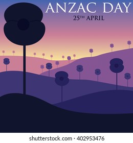 ANZAC (Australia New Zealand Army Corps) Day card in vector format.
