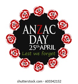 ANZAC (Australia New Zealand Army Corps) Day card in vector format