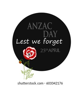 ANZAC (Australia New Zealand Army Corps) Day card in vector format