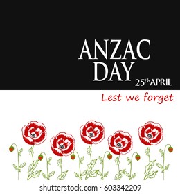 ANZAC (Australia New Zealand Army Corps) Day card in vector format