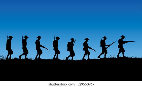 1,189 British soldier silhouette Images, Stock Photos & Vectors ...