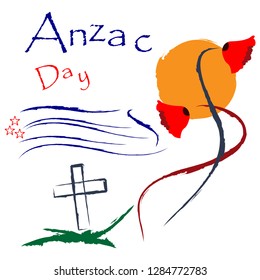 Anzac day background. vector illustration. 