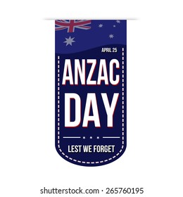 Anzac Day banner design over a white background, vector illustration