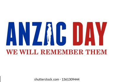 Anzac Day Banner with silhouette of soldier paying tribute, Vector