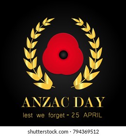 ANZAC Day card. vector