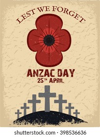 Anzac day.  Day card in vector format.