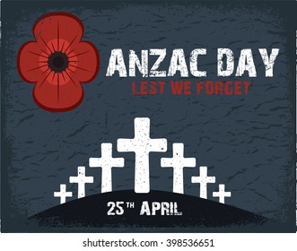 Anzac day.  Day card in vector format.