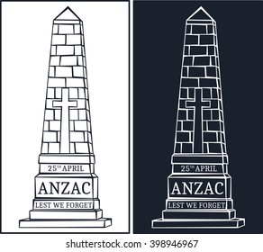 Anzac day.  Day card in vector format.