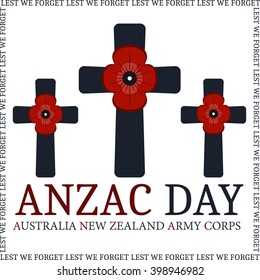 Anzac day.  Day card in vector format.