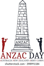 Anzac day.  Day card in vector format.