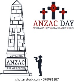 Anzac day.  Day card in vector format.