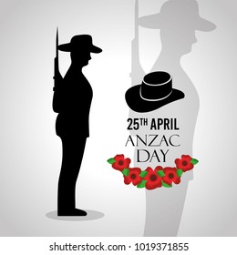 anzac day celebration card memory national