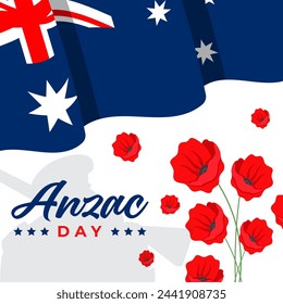 Anzac Day Illustration vector background. Vector eps 10