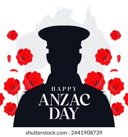 Anzac Day Illustration vector background. Vector eps 10