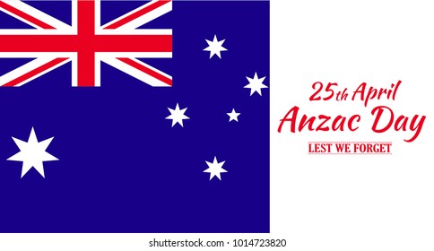 Anzac Day Lest We Forget red poppy vector poster.