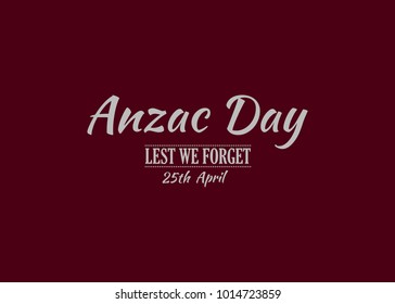 Anzac Day Lest We Forget red poppy vector poster.