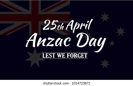 Anzac Day Lest We Forget red poppy vector poster.