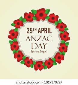 anzac day lest we forget flower wreath natural decoration honor celebration