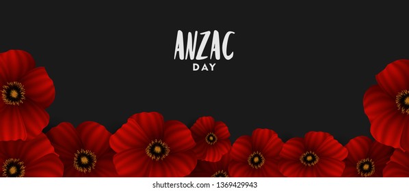 anzac day, lest we forget, with red poppies