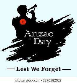 anzac day lettering vector. suitable for card, banner, or poster