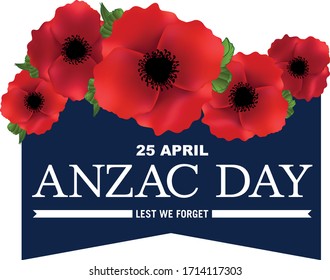 Anzac Day NZ poppies banner