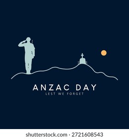 Ilustração vetorial do Dia ANZAC homenageando coragem, sacrifício e lembrança. Ideal para cartazes comemorativos, conteúdo educacional, mídias sociais e designs comemorativos.