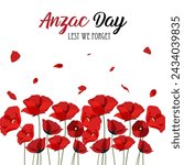  Anzac Day vector illustration. It is suitable for card, banner, or poster