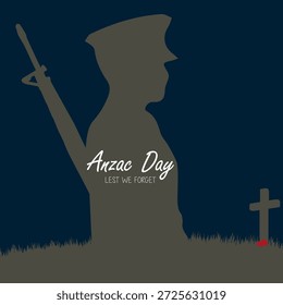 Ilustración vectorial de día de Anzac. es conveniente para la tarjeta, el Anuncio, o el cartel