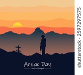 Anzac Day vector. Lest we forget. Remembrance day vector. Australia day vector.